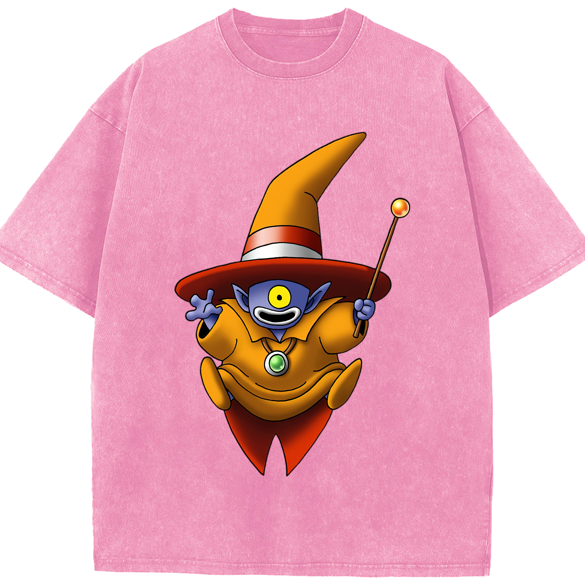 （画像用） ドラゴンクエスト Doragon Kuesuto Dragon Quest 綿100% ヴィンテージ風 半袖Tシャツ（フロントプリント）
